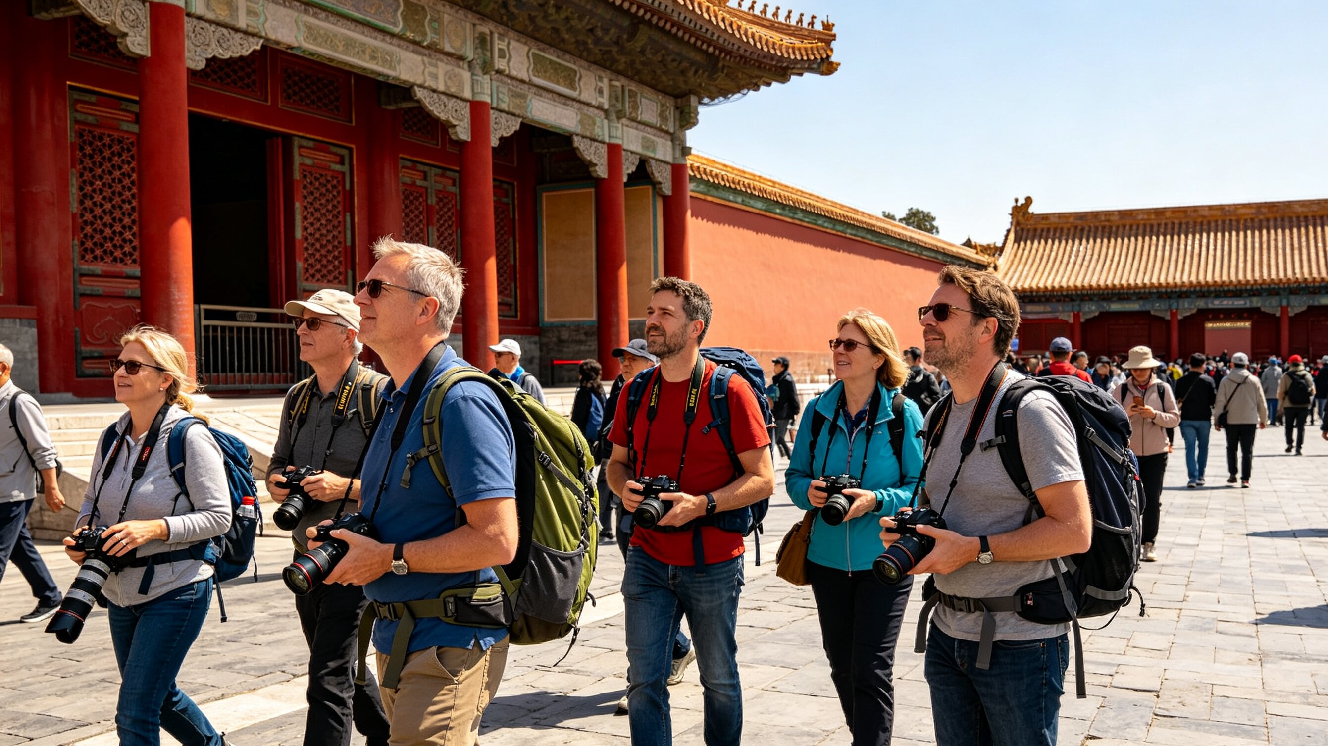 Historic Beijing cityscape with the Forbidden City and traditional hutongs